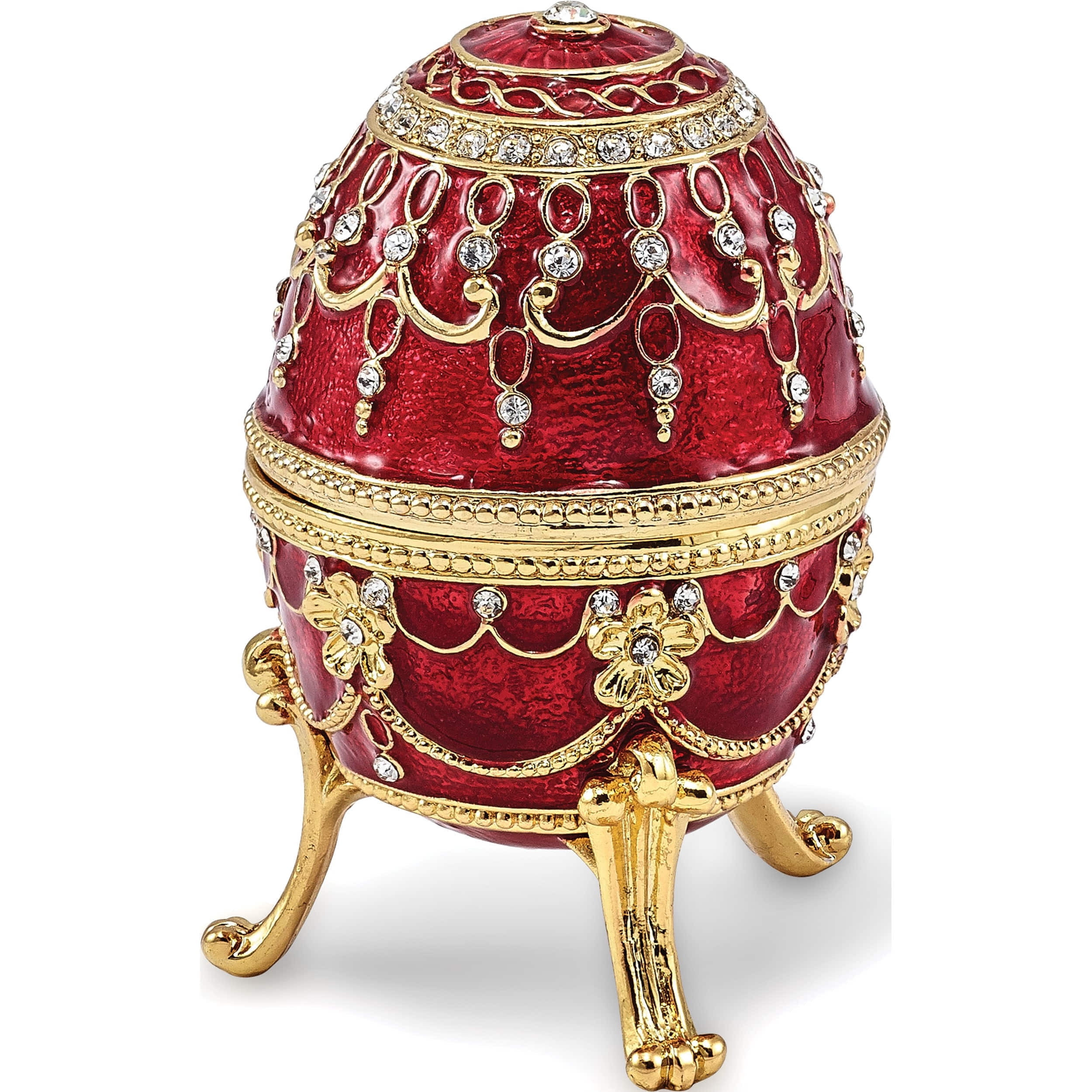 Fashion Bejeweled Imperial Red (Plays Memory) Musical Egg (2.5 X 2.5) Made In China bj2062r
