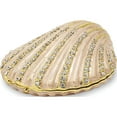 thumbnail image 1 of Fashion Bejeweled Pinky Clam Shell Trinket Box (3.25 X 3) Made In China bj2028, 1 of 5