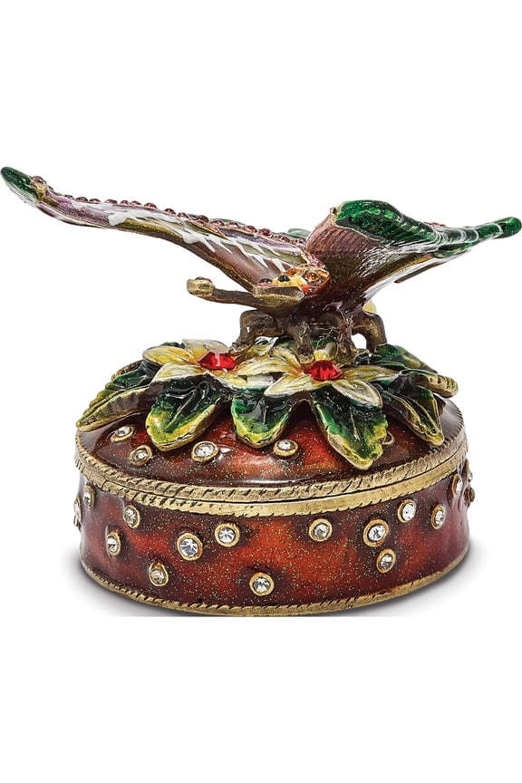 Fashion Bejeweled Sangria Butterfly Box Trinket (2.5 X 2.5) Made In China bj2080