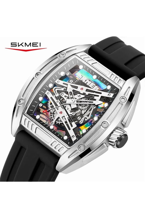 Fashion Big Face Analog Quartz Skeleton Watches for Men with Luminous Men's Waterproof Luxury Automatic Wristwatch
