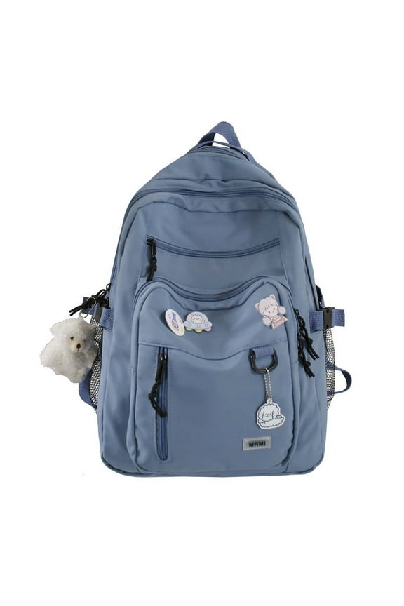 Fashion Big Student Backpack NEW Badge Rucksack Teenagerss School Bag High Capacity Women Backpack Female Cute Leisure Travel Mochila