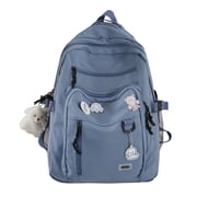 Fashion Big Student Backpack NEW Badge Rucksack Teenagerss School Bag High Capacity Women Backpack Female Cute Leisure Travel Mochila