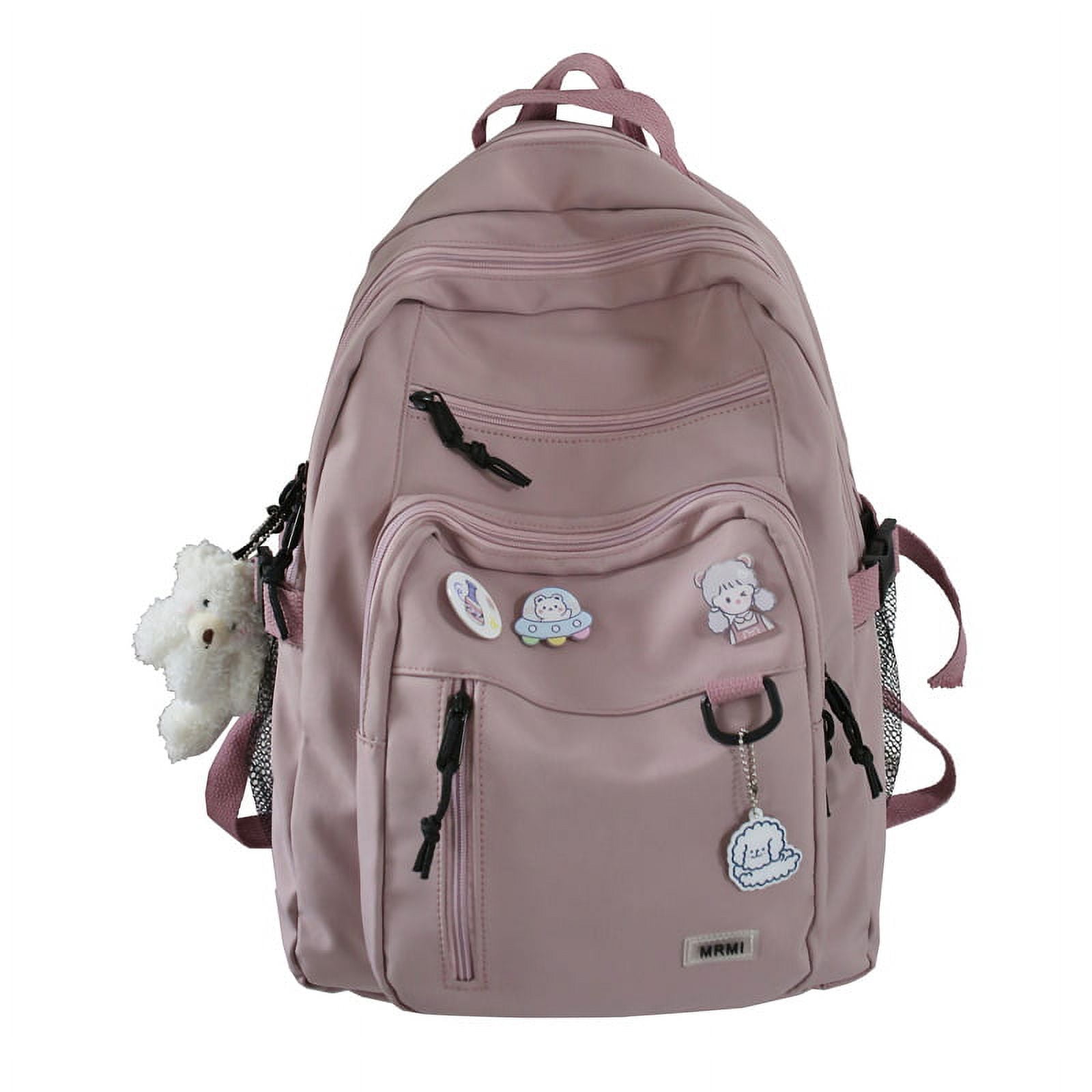 Fashion Big Student Backpack NEW Badge Rucksack Teenagerss School Bag High Capacity Women Backpack Female Cute Leisure Travel Mochila