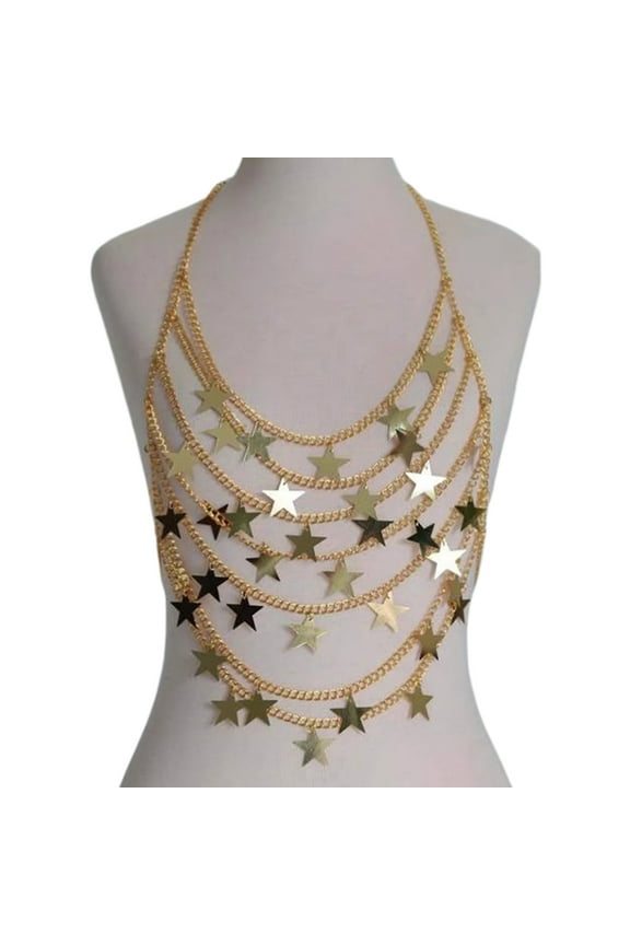 Fashion Bikini Chains Beach Body Chains Metal Chest Chain Bra Chain Bra Chain