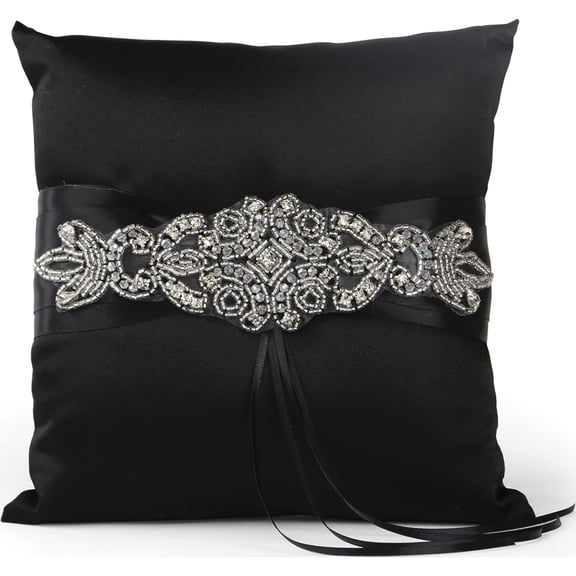 Fashion Black Adriana Ring Pillow (8 X 8) Made In China gm15213