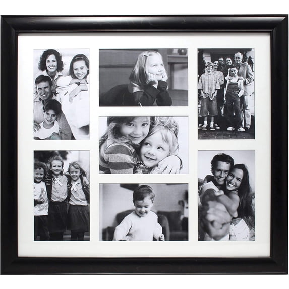 Fashion Black Collage Frame - Seven Opening 4X6 Gallery (19 X 17.9) Made In China gm14224