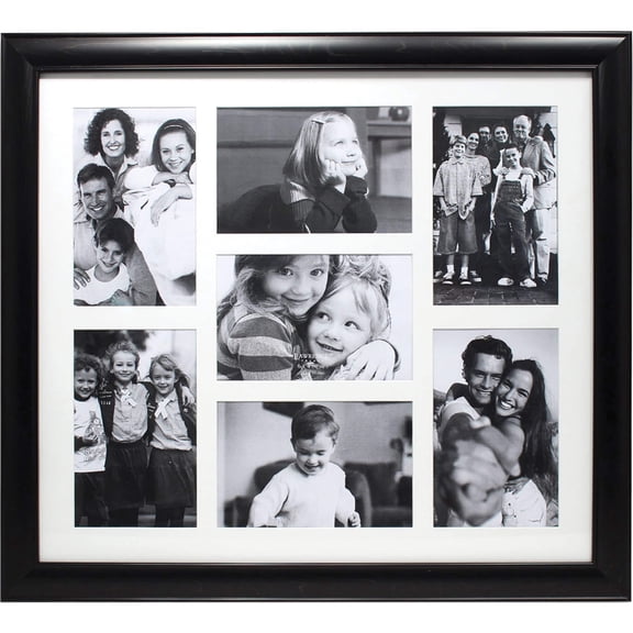 Fashion Black Collage Frame - Seven Opening 4X6 Gallery (19 X 17.9) Made In China gm14224
