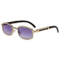 thumbnail image 1 of Fashion Black Gold Sunglasses Men Classic Summer Rap Bling, 1 of 2