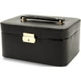 thumbnail image 1 of Fashion Black Leather Lizard Three Watch Jewelry Box (9 X 4.75) Made In China gm8764, 1 of 5