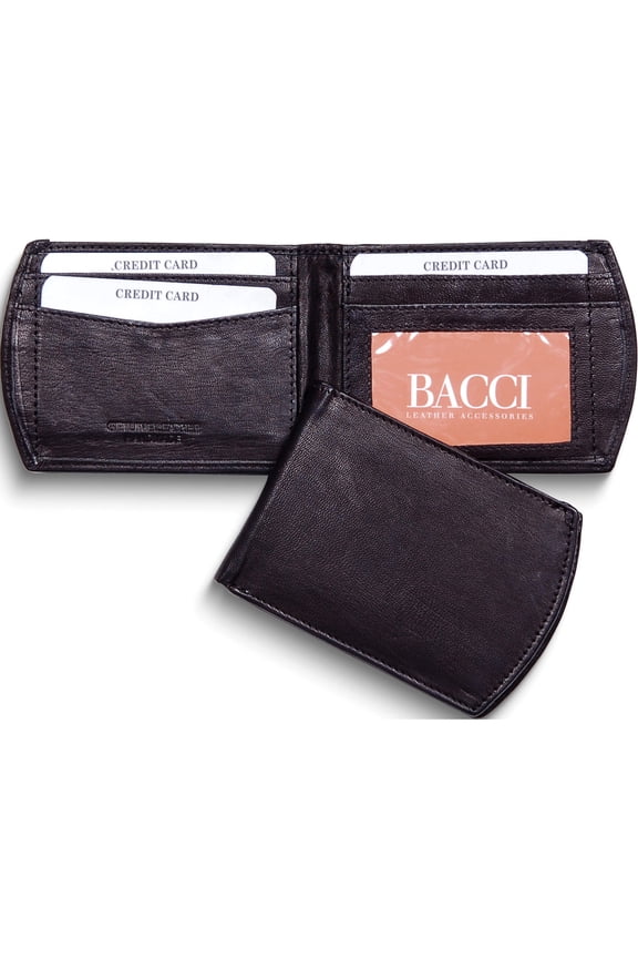 Fashion Black Super Slim Bi-Fold Wallet (3.25 X 4.5) Made In India gm12802