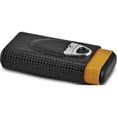 thumbnail image 1 of Fashion Black/Tan Polyurethane 3-Cigar Travel Case With Cutter (7 X 3.5) Made In China hu616, 1 of 5