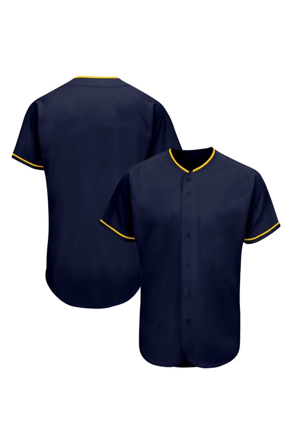 Fashion Blank Baseball Jersey Plain Button-Down Breathable Soft Tee Shirts for MenKids Out