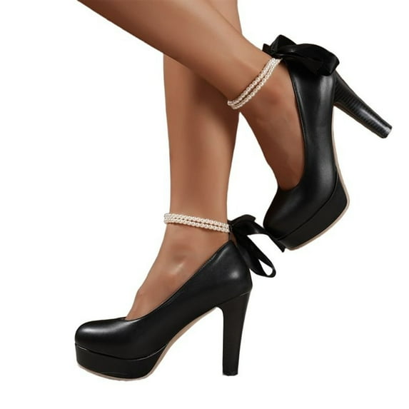 Fashion Block Heels for Women – Stylish Dress Shoes for All Seasons Vintage Heel Thick Sole Mary Jane High Heels