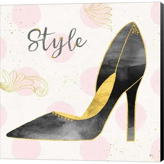 Fashion Blooms I Black by Jess Aiken, Canvas Wall Art, 12W x 12H