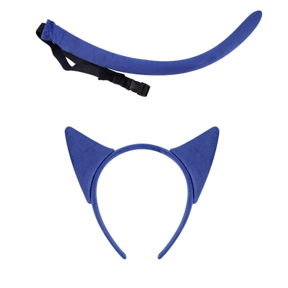 Fashion Blue Ears Headgear Adjustable and Comfortable Daily Wear Headband Hairband for Party Goers and Lover