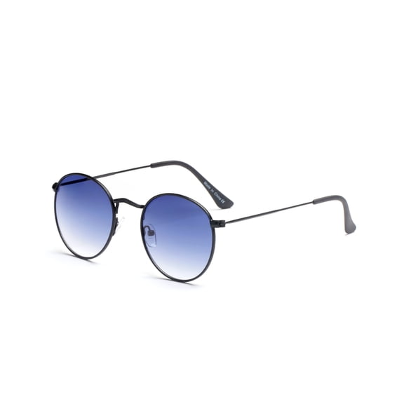 Fashion Blue Gradient Square Sunglasses - Thin Metal Temple UV400 Protection Trendy Eyewear