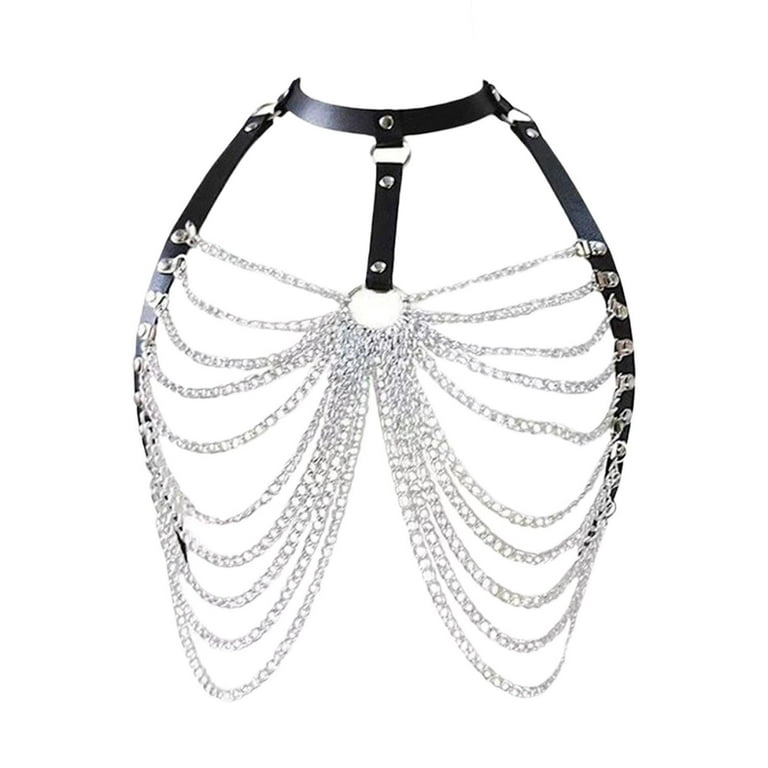 Fashion Body Chain Accessories Harness Belt Bra Women Girls Gothic Layered  Chest 