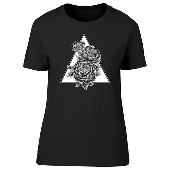 Fashion Boho Beautiful Roses T-Shirt Women -Image by Shutterstock, Female 3X-Large