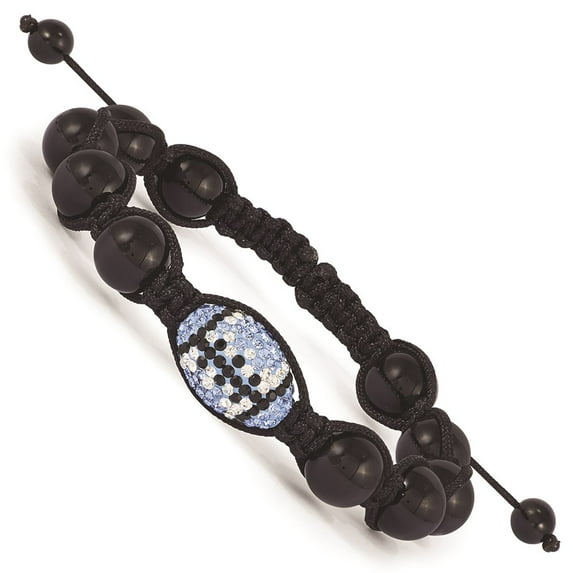 Fashion Bracelet Adjustable & Stretch Wrap Crystal mm in Swarovski Football Macrame