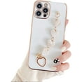 thumbnail image 1 of Fashion Bracelet Case for iPhone 13 Pro Max 12 11 X XR XS SE Mini 7 8 Plus, Shockproof Soft Silicone Back Cover(White,7/8/SE2), 1 of 7