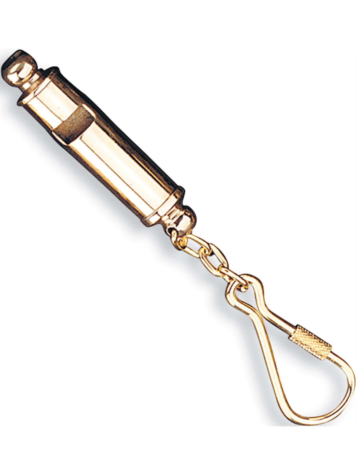Fashion Brass Whistle Key Ring (5.25 X 0.75) Made In China gl8589