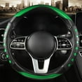 thumbnail image 1 of Fashion Breathable Non-slip Sporty Leather Steering Wheel Cover, Universal 15 Inch Leather Steering Wheel Cover, 1 of 5