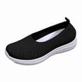 thumbnail image 1 of Fashion Breathable Sneaker Mesh Slip On Walking Shoes Arch Support Solid Color Black, 1 of 5