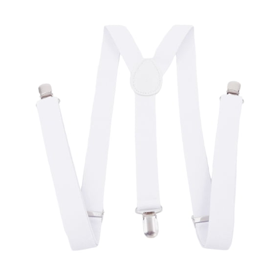 Fashion British Style Solid Color Suspenders for Men and Women - Classic Y-Back Clip On Braces, Adjustable Elastic Straps for Casual Wear – One Size