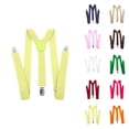 thumbnail image 1 of Fashion British Style Solid Color Y-Shaped Suspenders for Women, Adjustable Elastic Band with Metal Clip On Braces, 1 of 4