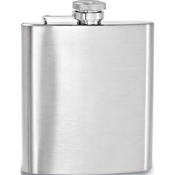 Fashion Brushed Stainless Steel 8Oz Square Flask (4 X 2) Made In China gl8847