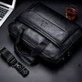thumbnail image 1 of Fashion Bullcaptain Leather Goods Men's Briefcase,Iron Gray, 1 of 2