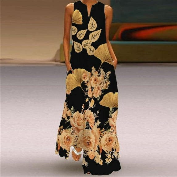 Fashion Butterfly 3D Printed White Dress Casual Plus Size Long Dresses Summer Woman Sleeveless Beach Maxi Dress Women