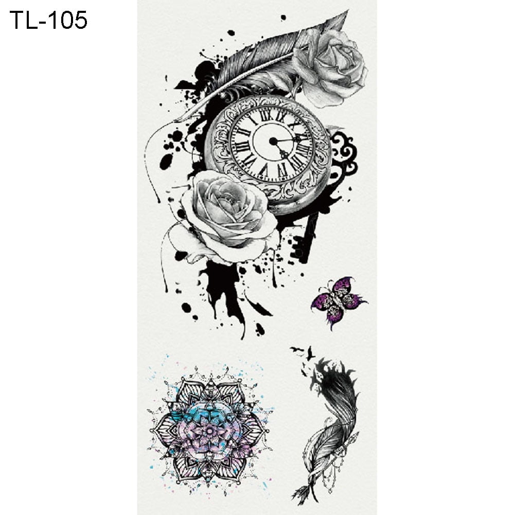 SJLS Waterproof Temporary Sketchs Flowers Tattoo Stickers Flash Fake Body  Tattoos for Women (Color : HB-365X) : Amazon.ca: Beauty & Personal Care