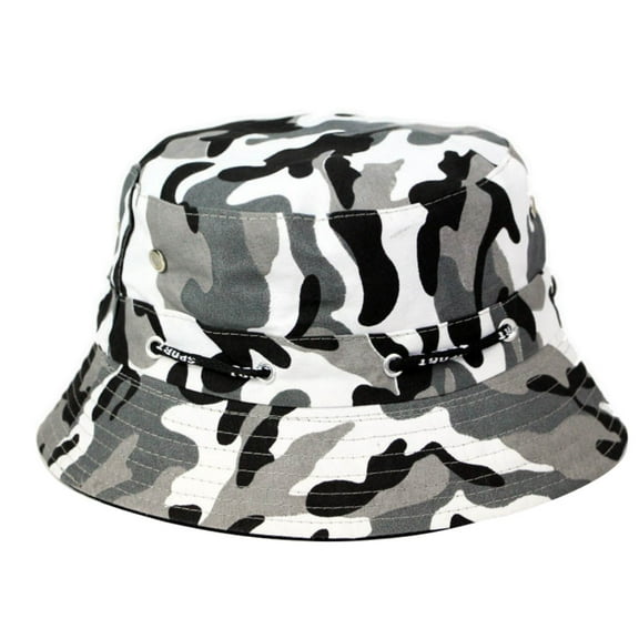 Fashion Camouflage Bucket Hat, Sun Block UV Protect Outdoor Hiking Fishing Cap
