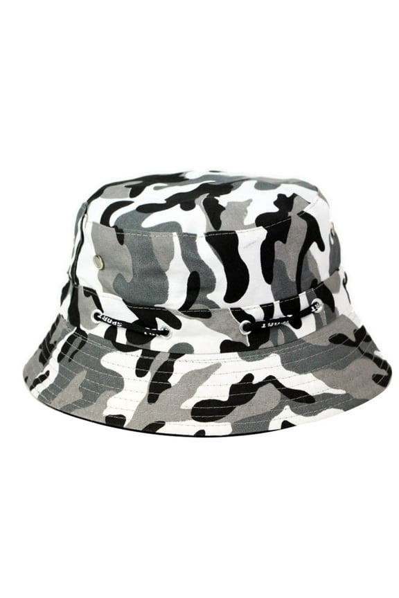 Fashion Camouflage Bucket Hat, Sun Block UV Protect Outdoor Hiking Fishing Cap