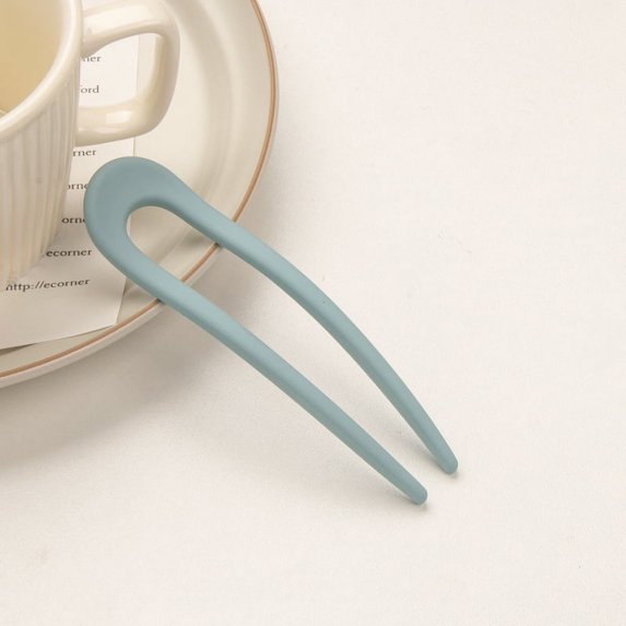 Fashion Candy Color Hair Sticks for Women Shell Hair Clip Pins Minimalist Elegant U Shape Girls Hairpins Hair Bun Maker Headwear