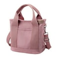 thumbnail image 1 of Fashion Canvas Tote Bag for Women,Small Tote Bag Canvas Crossbody Bag Everything Tote Bag with Compartments，Large Capacity Multi-pocket Handbag(Pink), 1 of 7