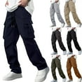 thumbnail image 1 of Fashion Cargo Pants Plus Size Outdoor Trousers Men's Lightweight Joggers Pants Trousers Hiking Travel Pants Cargo Pants Fashion Cargo Pants Long Pants, 1 of 4