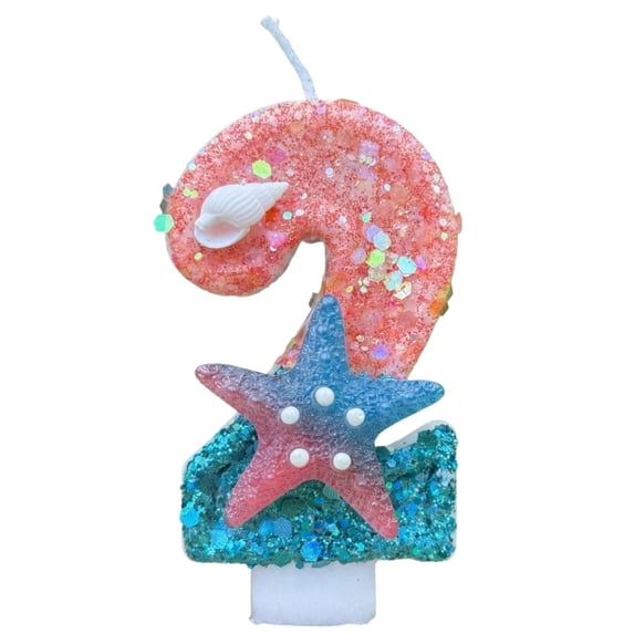 Fashion Cartoon Creative Birthday Candle, Colorful Party Number Candles for Cake Toppers, Decorative Celebration Supplies, Festive Accents for Cake Decor, Number 2