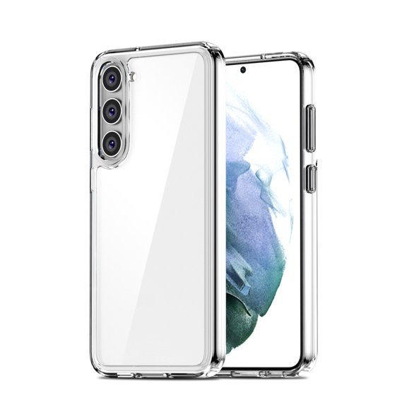 Fashion-Case Shockproof PC+TPU Phone Bumper-Cover Camera Len Soft Frame Protection-Back Cover for S23/S23 S23 Ultra