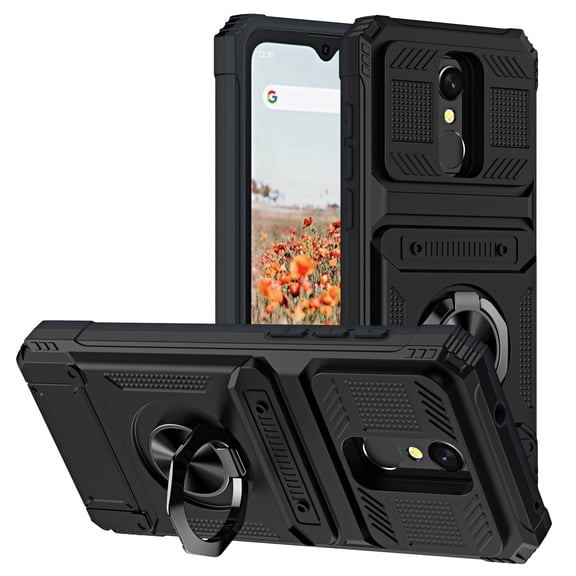 Fashion Case with Holder Stander Kickstand Drop Resistant Shockproof Case For Consumer Cellular Iris Connect