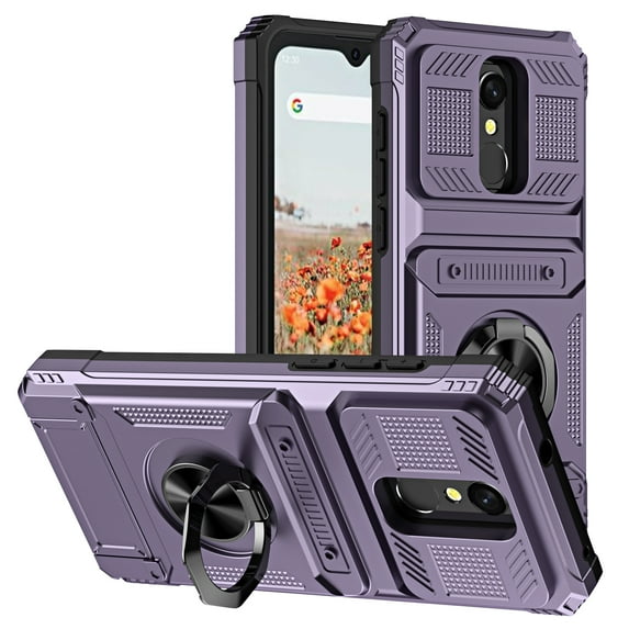 Fashion Case with Holder Stander Kickstand Drop Resistant Shockproof Case For Consumer Cellular Iris Connect