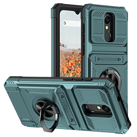 Fashion Case with Holder Stander Kickstand Drop Resistant Shockproof Case For Consumer Cellular Iris Connect