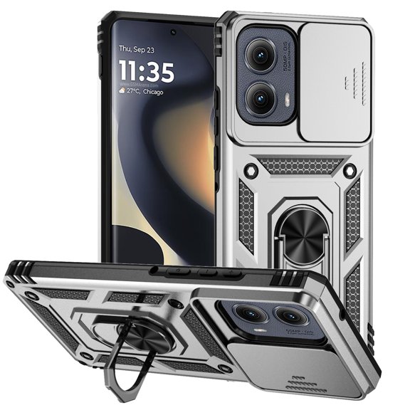 Fashion Case with Holder Stander Kickstand Drop Resistant Shockproof Case For Motorola Edge 2024 For Moto Edge 2024