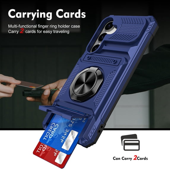 Fashion Case with Holder Stander Kickstand Drop Resistant Shockproof Case For Samsung Galaxy S24 (6.2inch)