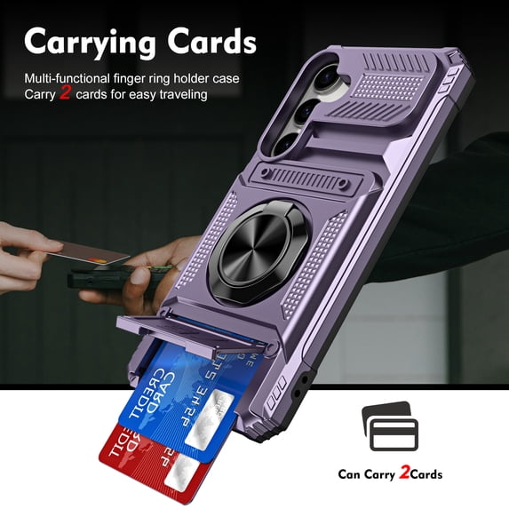 Fashion Case with Holder Stander Kickstand Drop Resistant Shockproof Case For Samsung Galaxy S24 Plus (S24+) (6.7inch)