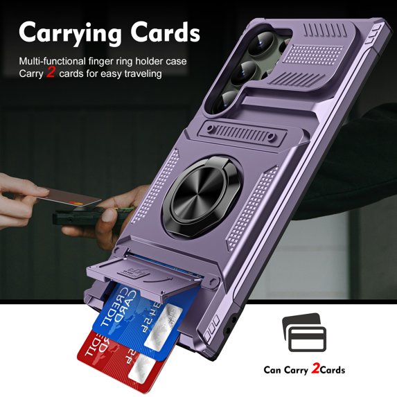 Fashion Case with Holder Stander Kickstand Drop Resistant Shockproof Case For Samsung Galaxy S24 Ultra