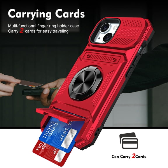 Fashion Case with Holder Stander Kickstand Drop Resistant Shockproof Case For iPhone 15 (6.1inch)