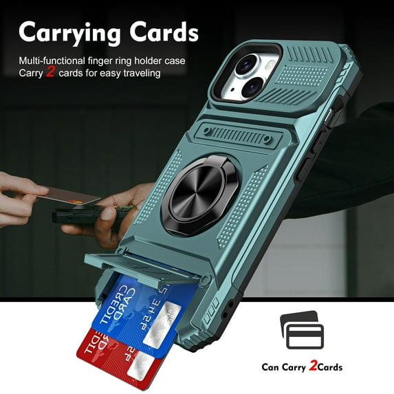 Fashion Case with Holder Stander Kickstand Drop Resistant Shockproof Case For iPhone 15 Plus