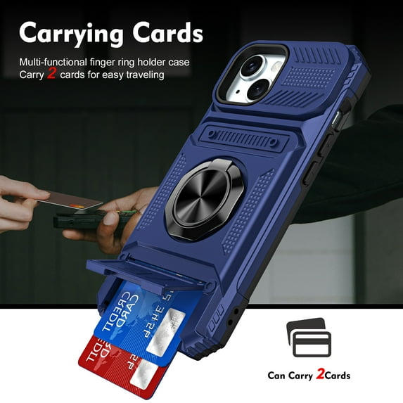 Fashion Case with Holder Stander Kickstand Drop Resistant Shockproof Case For iPhone 15 Plus